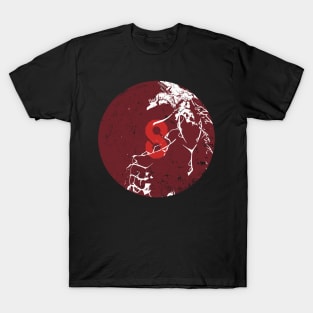 Kaiju No. 8 Anime Kafka Hibino Kaijuu Rage Mode Cool Distressed Circular Design KN8-5 T-Shirt